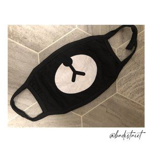 Bear Graphic Face Mask - Black - Adult